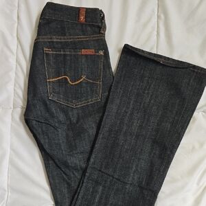 7 For All Mankind Dark Blue Boot Cut Jeans